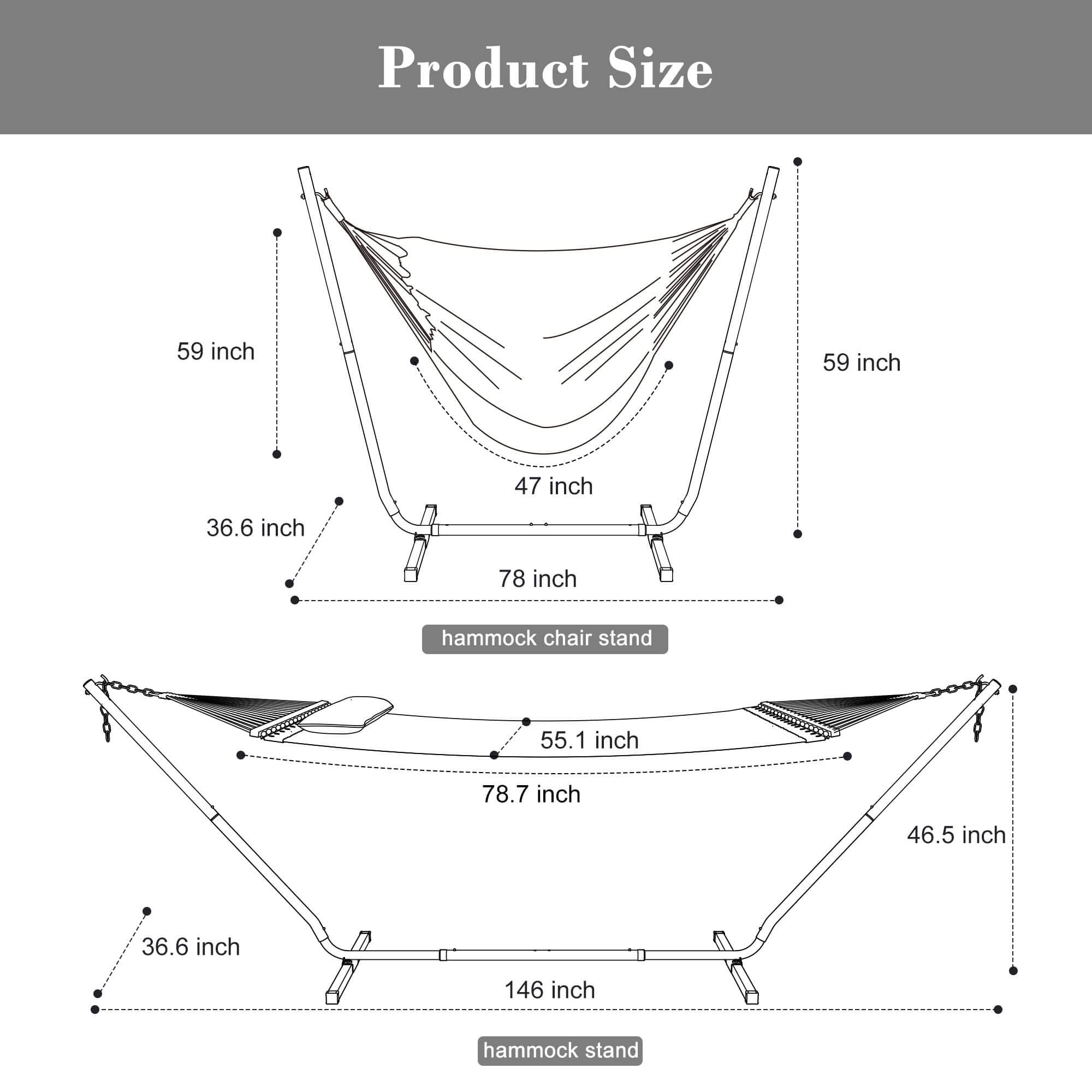 SUNCREAT-2-in-1-Stand-Alone-Hammock-and-Stand-for-Backyard-Patio-Garden-Gray#color_gray