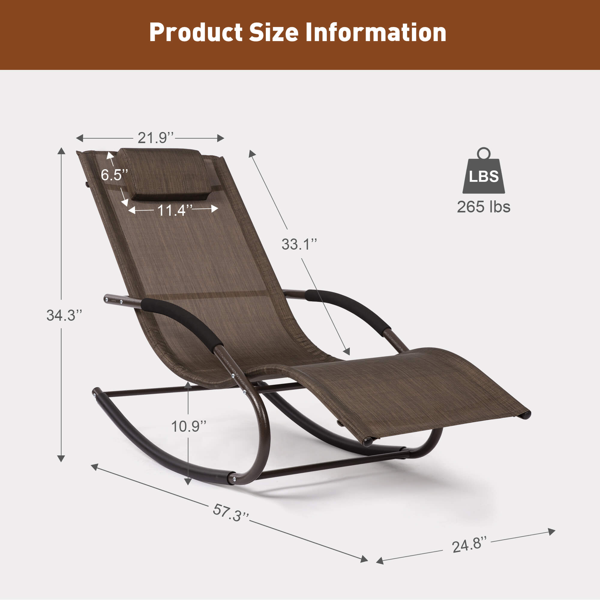 Outdoor Lounge Chair #color_brown-4