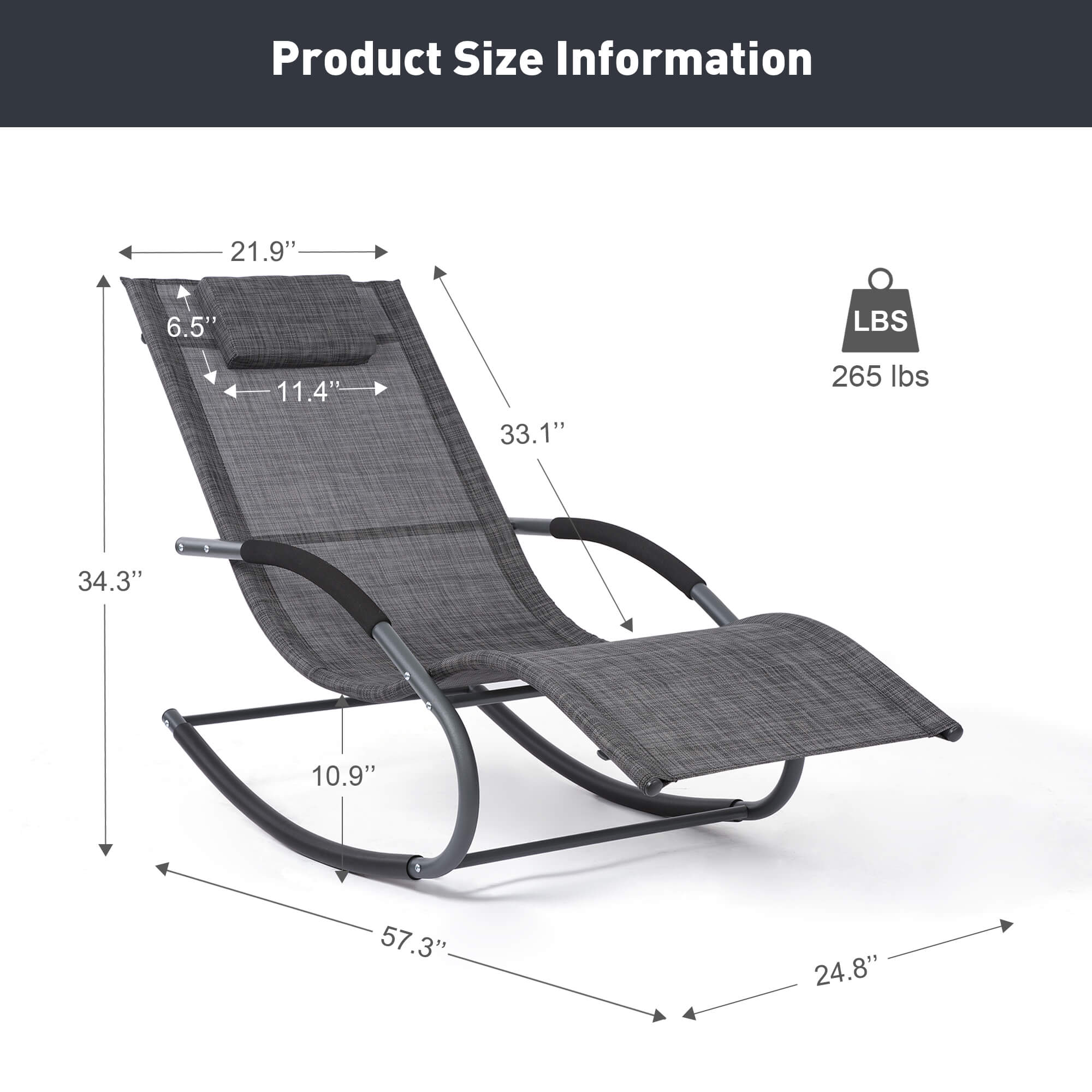 Outdoor Lounge Chair #color_dark-gray-1