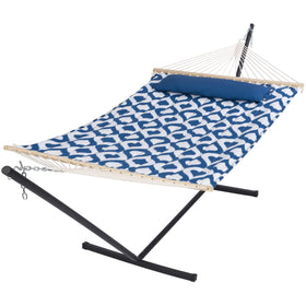 SUNCREAT-Double-Hammock-with-Stand#color_blue-white-drops